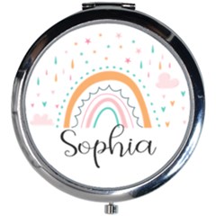 Personalized Rainbow Name Mini Round Mirror
