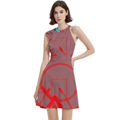 Dress 2024 - Cocktail Party Halter Sleeveless Dress With Pockets