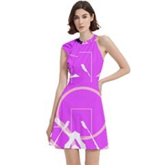 Dress 2024 - Cocktail Party Halter Sleeveless Dress With Pockets