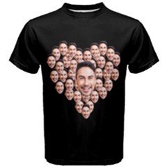 Personalized Heart Shape Many Faces T-Shirt - Men s Cotton T-Shirt