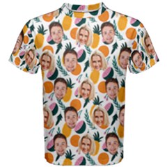 Personalized Couple Many Faces Pineapple Hawaii T-Shirt - Men s Cotton T-Shirt