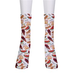 Personalized Dessert Illustration Name Crew Socks