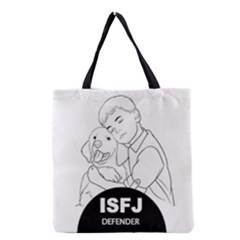 Personalized Hand Draw Line Art Style MBTI - Grocery Tote Bag