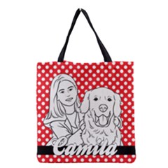 Personalized Hand Draw Style Heart 3 - Grocery Tote Bag