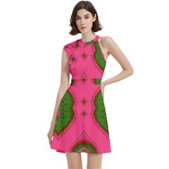 Dress 2024 - Cocktail Party Halter Sleeveless Dress With Pockets