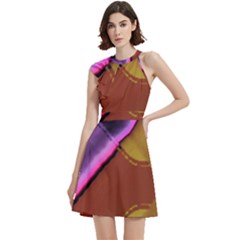 Dress 2024 - Cocktail Party Halter Sleeveless Dress With Pockets