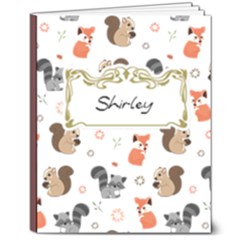 Personalized Name Fox Hardcover Notebook - 8  x 10  Hardcover Notebook