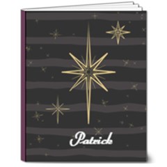 Personalized Name Stripe Hardcover Notebook - 8  x 10  Hardcover Notebook