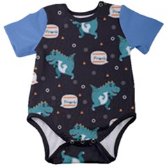 Personalized Dinosaur Name Baby Short Sleeve Bodysuit