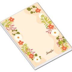 Personalized Floral Pattern Any Text Name Large Memo Pad