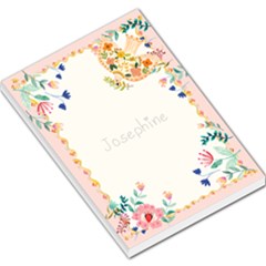 Personalized Hand Drawn Floral Any Text Name Large Memo Pad