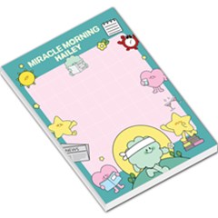 Personalized Miracle Morning Illustration Any Text Name Large Memo Pad