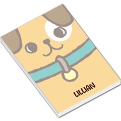 Personalized Dog Illustration Any Text Name Large Memo Pad