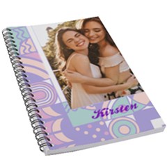 Personalized Name Photo Purple Graphic Notebook - 5.5  x 8.5  Notebook