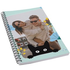Personalized Photo Black Cat Notebook - 5.5  x 8.5  Notebook