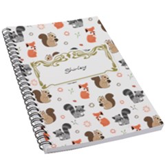 Personalized Name Fox Notebook - 5.5  x 8.5  Notebook