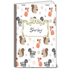 Personalized Name Fox Hardcover Notebook - 8  x 10  Hardcover Notebook