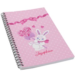 Personalized Name Rabbit Notebook - 5.5  x 8.5  Notebook