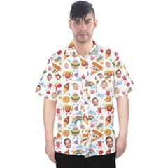 Personalized Many Faces Junk Food Mens Hawaii Shirt