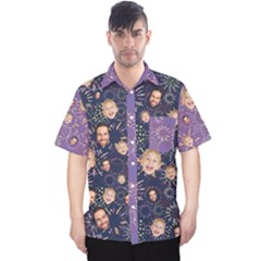 Personalized Many Faces Fireworks Mens Hawaii Shirt - Men s Hawaii Shirt