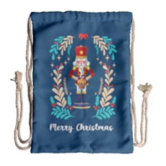 Personalized Any Text Xmas Nutcracker Drawstring Bag - Drawstring Bag (Large)