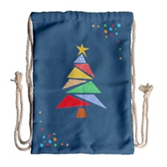 Personalized Any Text Xmas Tree Drawstring Bag