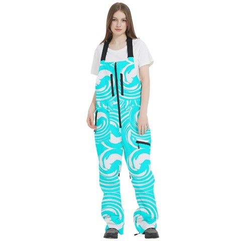 Women s Front Zip Ski And Snowboard Bib Pants 