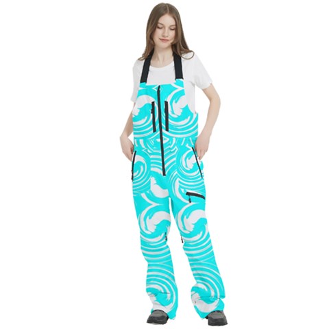 Women s Front Zip Ski And Snowboard Bib Pants 