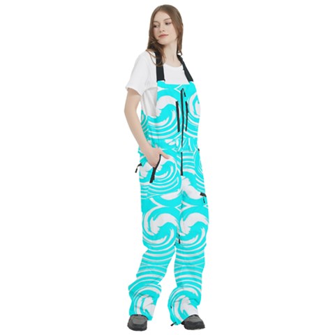 Women s Front Zip Ski And Snowboard Bib Pants 