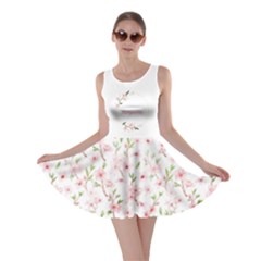 Personalized Name Cherry Blossom Pattern With Frame Skater Dress