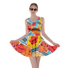 Personalized Name Comics Pop Style Pattern Dress - Skater Dress