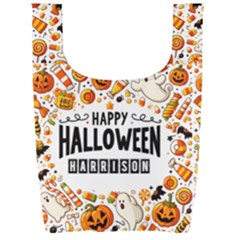 Personalized Halloween Name Any Text Foldable Shopping Bag