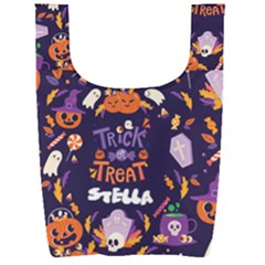 Personalized Halloween Name Any Text Foldable Shopping Bag