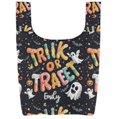 Personalized Halloween Name Any Text Foldable Shopping Bag