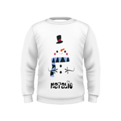 Personalized Any Text Xmas Snow Man Kids  Sweatshirt