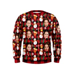 Personalized Face Cut Xmas Kids  Sweatshirt