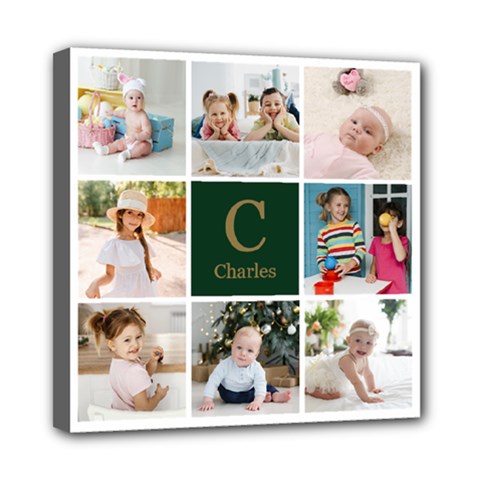 Personalized Photo Initial Name Any Text Canvas 8  X 8 