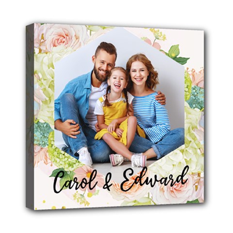 Personalized Photo Any Text Names Canvas 8  x 8  - Mini Canvas 8  x 8  (Stretched)