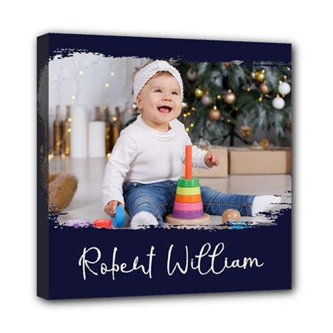 Personalized Photo Any Text Names Canvas 8  x 8  - Mini Canvas 8  x 8  (Stretched)