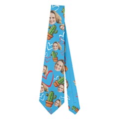 Personalized Photo Many Face Head Cactus Necktie