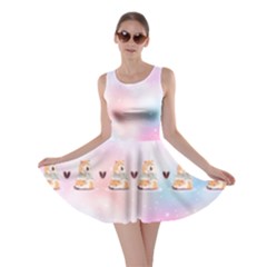 Personalized Rainbow Pattern with Animals Skater Dress