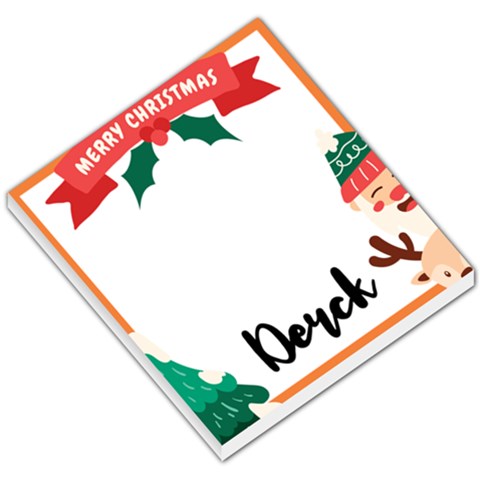 Personalized Christmas Name Any Text Small Memo Pads By Joe