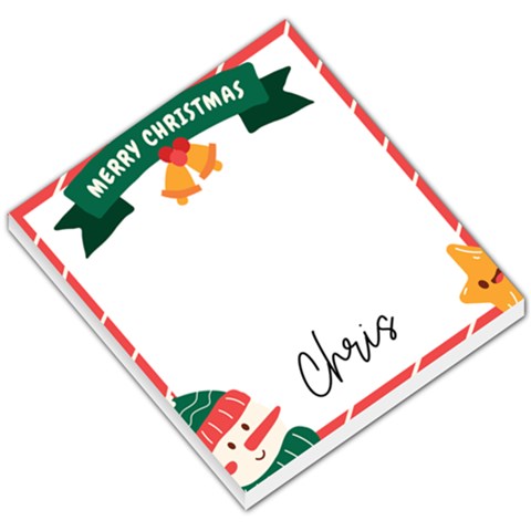 Personalized Christmas Name Any Text Small Memo Pads By Joe