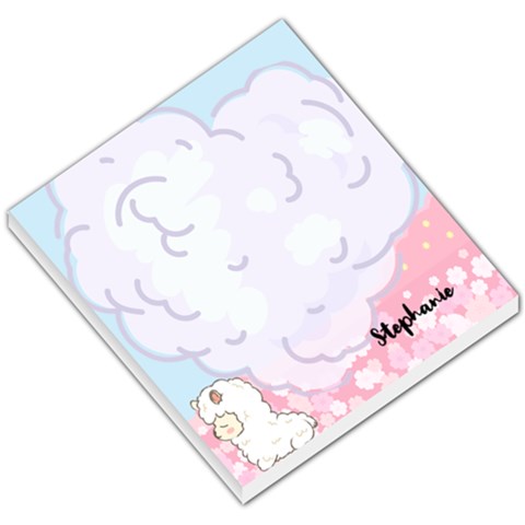 Personalized Name Any Text Alpaca Heart Small Memo Pads By Katy