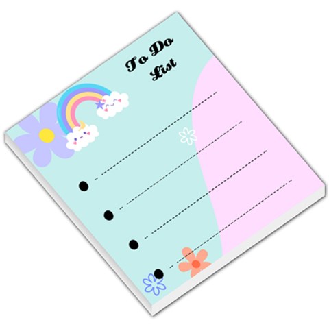 Personalized Name Any Text Rainbow To Do List Small Memo Pads By Katy