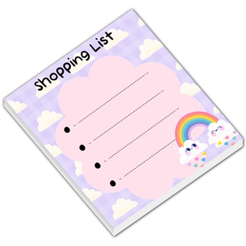 Personalized Name Any Text Rainbow Check List Small Memo Pads By Katy