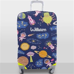 Personalized Name Any Text space illustration luggage cover - Luggage Cover (Large)