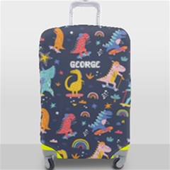 Personalized Name Any Text Dinosaur Illustration Luggage Cover