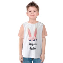 Personalized Name Any Text Rabbit Cream Kids  Cotton T-Shirt - Kids  Cotton Tee