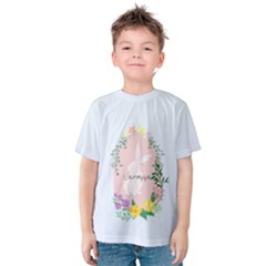 Personalized Name Any Text Easter Egg with Flower Kids  Cotton T-Shirt